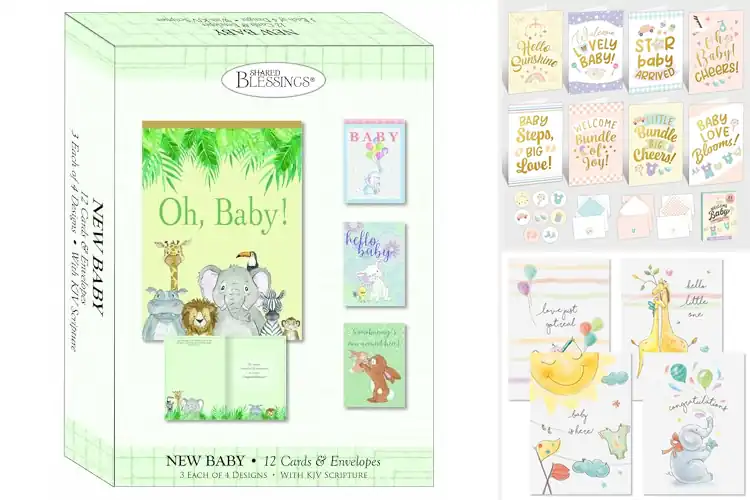 Detailed view of Best Baby Blessing Message Card Sets