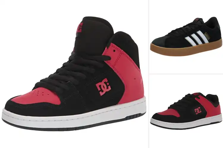 Detailed view of Best Black And Red Skate Shoes for Style and Grip