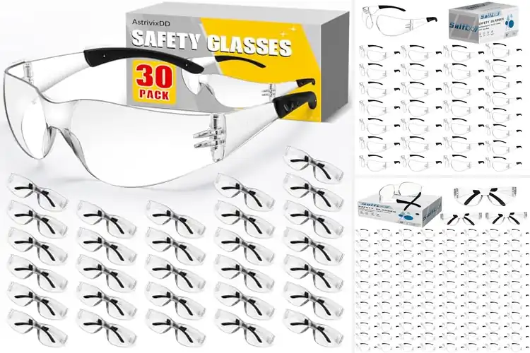 Detailed view of Best Clear Safety Glasses Bulk
