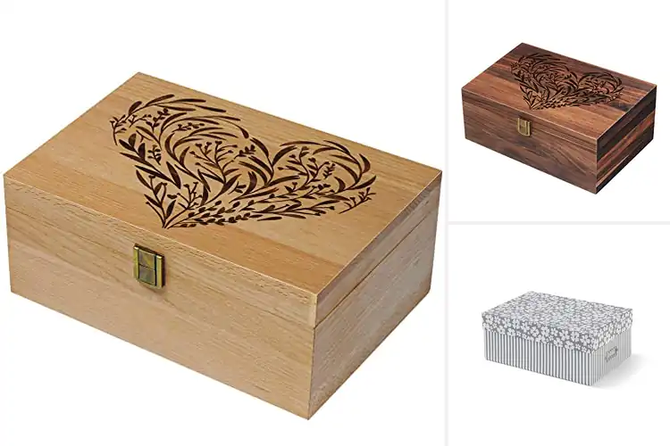 Detailed view of Best Floral Memory Keepsake Boxes