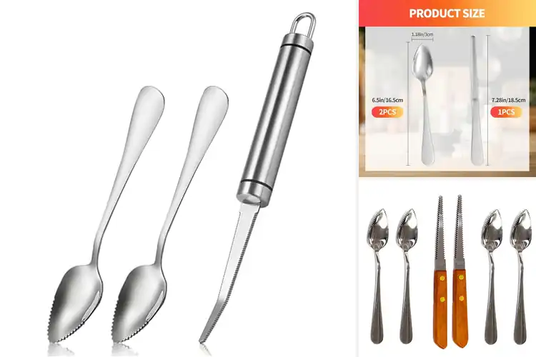 Detailed view of Best Grapefruit Spoon And Knife Sets
