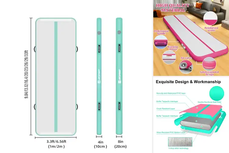 Detailed view of Best Inflatable Gymnastics Mats: Top Pick for Safe Training