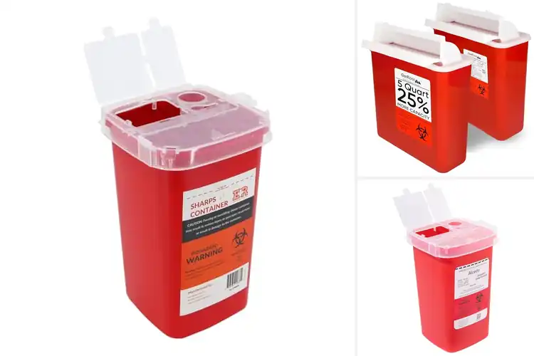 Detailed view of Best Locking Lid Sharps Containers