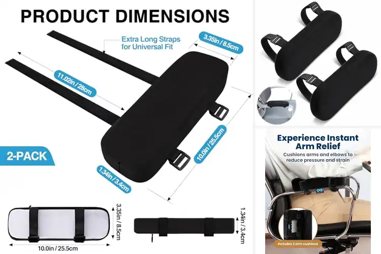Detailed view of Best Non-Slip Armrest Pads: Press the Comfort Button