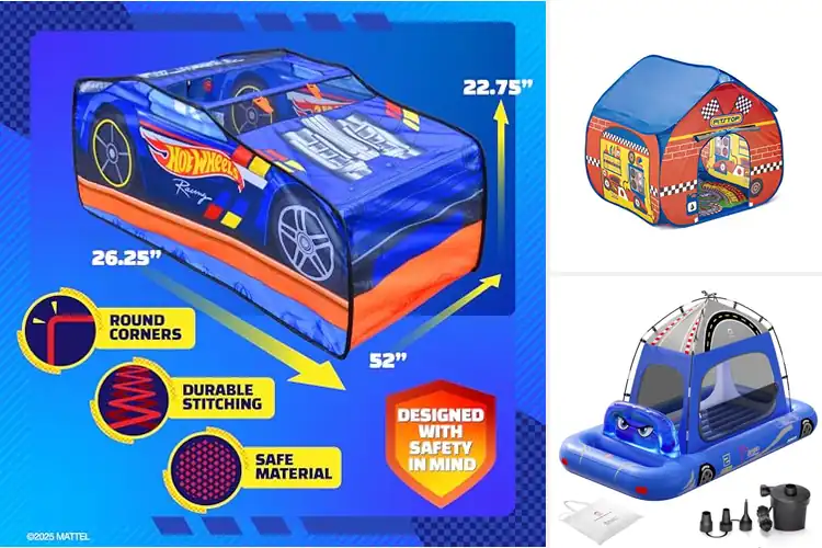 Detailed view of Best Race Car Tents For Boys: Fun, Easy Setup & Endless Play