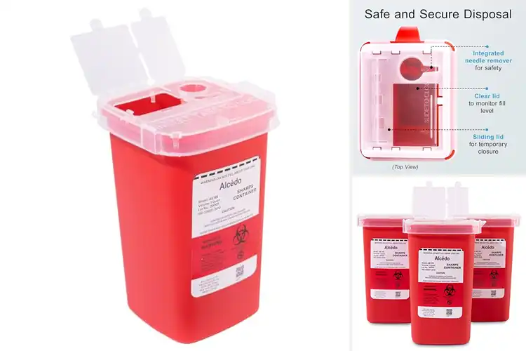 Detailed view of Best Small Needle Disposal Containers