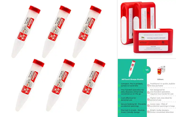 Detailed view of Best Travel Sharps Containers