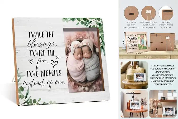Detailed view of Best Twins Picture Frames: Showcase Their Bond Beautifully