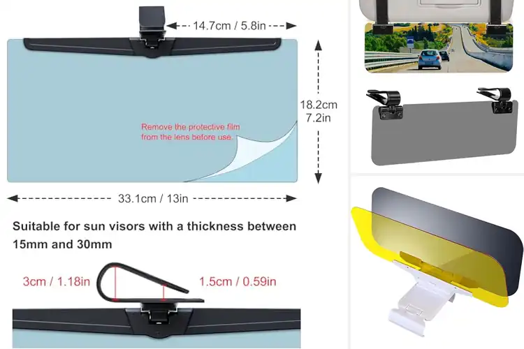 Detailed view of Best UV Blocking Sun Visor Extenders