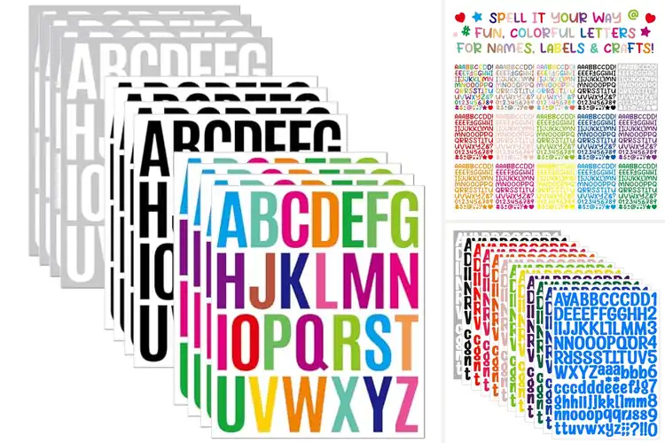 Detailed view of Best Waterproof Alphabet Stickers